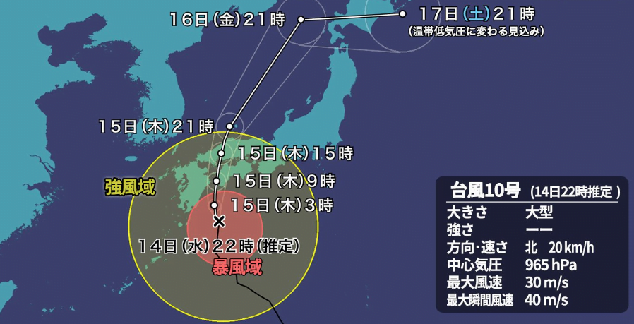 台風10号2019大阪の最新進路予想は 鉄道路線 電車運行状況も Brooklyn Style