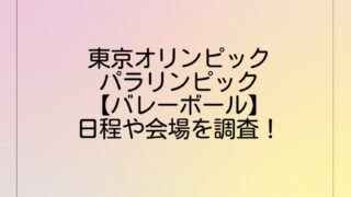 東京オリンピック・パラリンピック【バレーボール】日程や会場を調査!